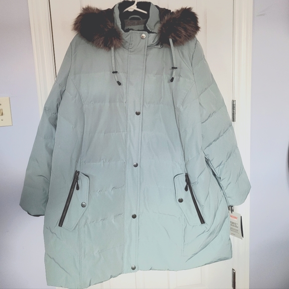 3x Down Light Mint Green Parka - Picture 1 of 14